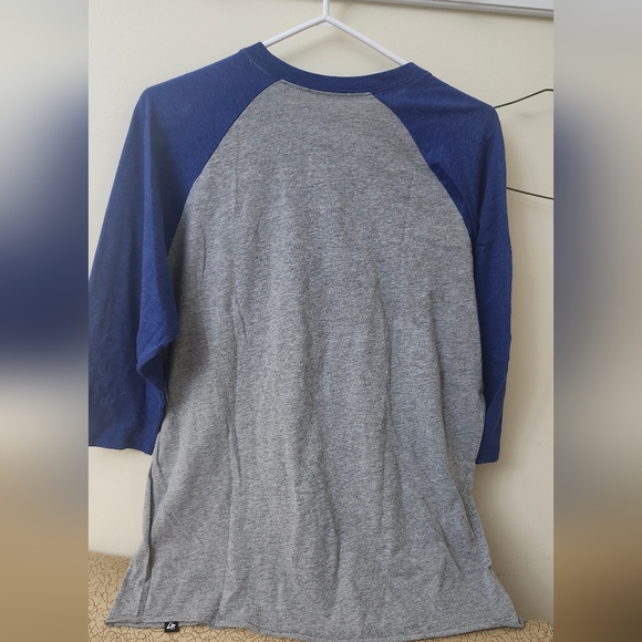 Men's Toronto Blue Jays '47 Gray Thru Club Raglan Half-Sleeve‎ - T-Shirt Size L - Picture 2 of 4